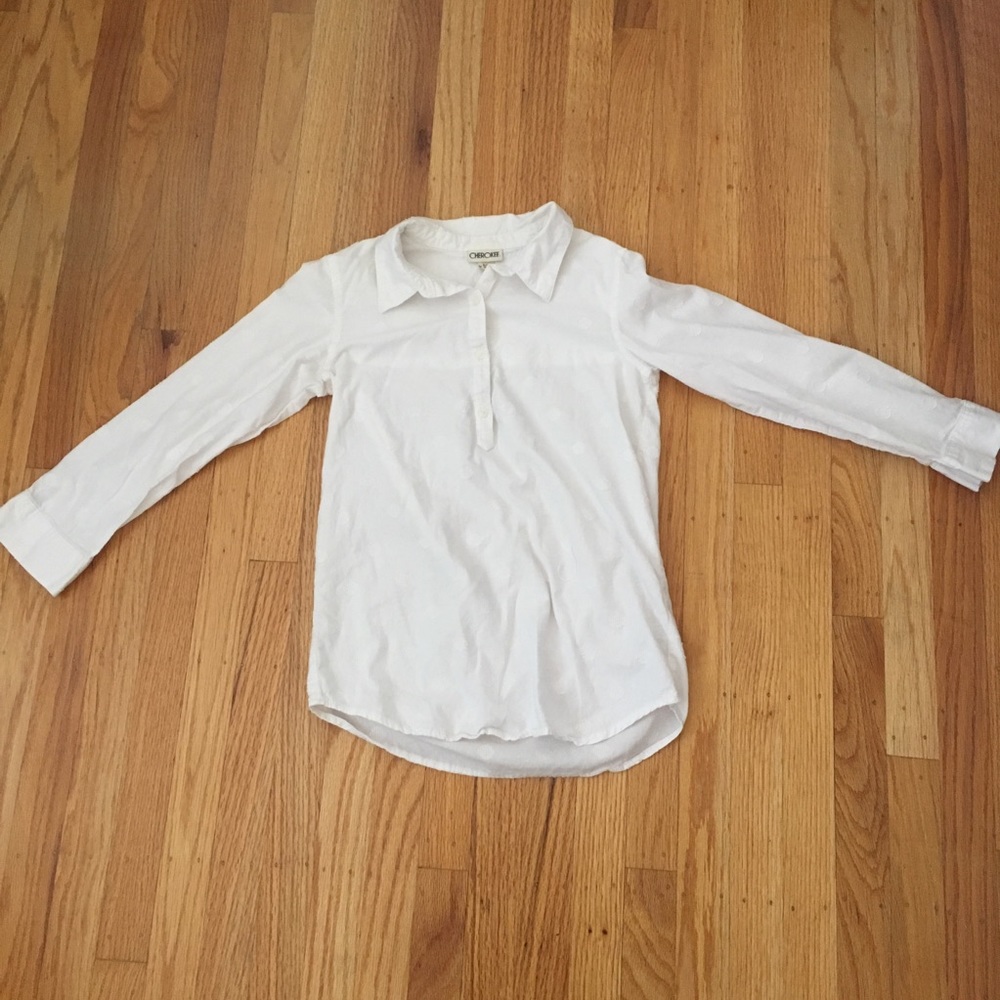 White textured blouse